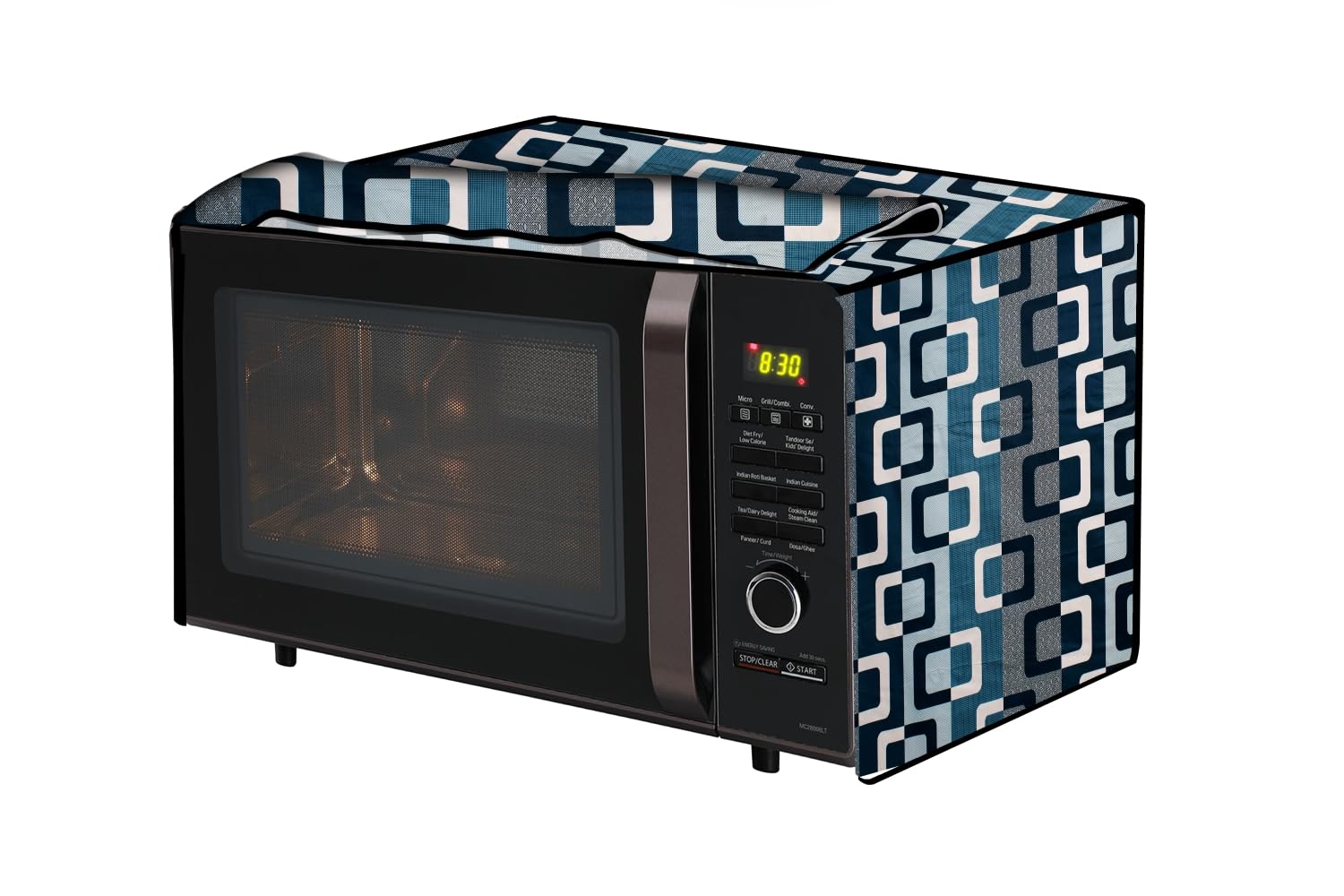 The Furnishing Tree microwave oven cover compatible for IFB 28 Liters Convection 28QOLCD1, Waterproof, Dustproof, Wipeable, Cover Size In CM: (49x40x29), Sand Pattern Grey — Amazon image 8