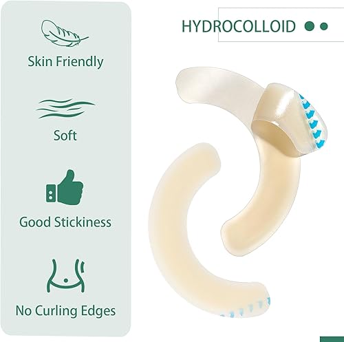Miniatura 3 de 30 tiras elásticas de barrera para la ostomía, suministros para la piel de ostomía, adhesivo a prueba de fugas de grado médico, cinta hidrocoloide