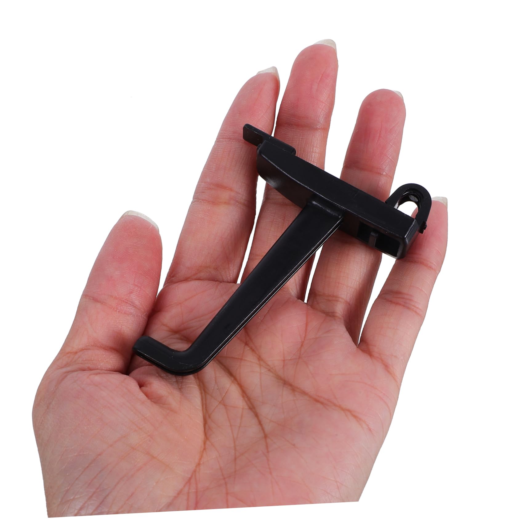 Ganci per Pegboard a Foro Quadrato 10 Pezzi in Plastica Nera, Compatibili per Attrezzi, Design Salvaspazio per Garage e Casa