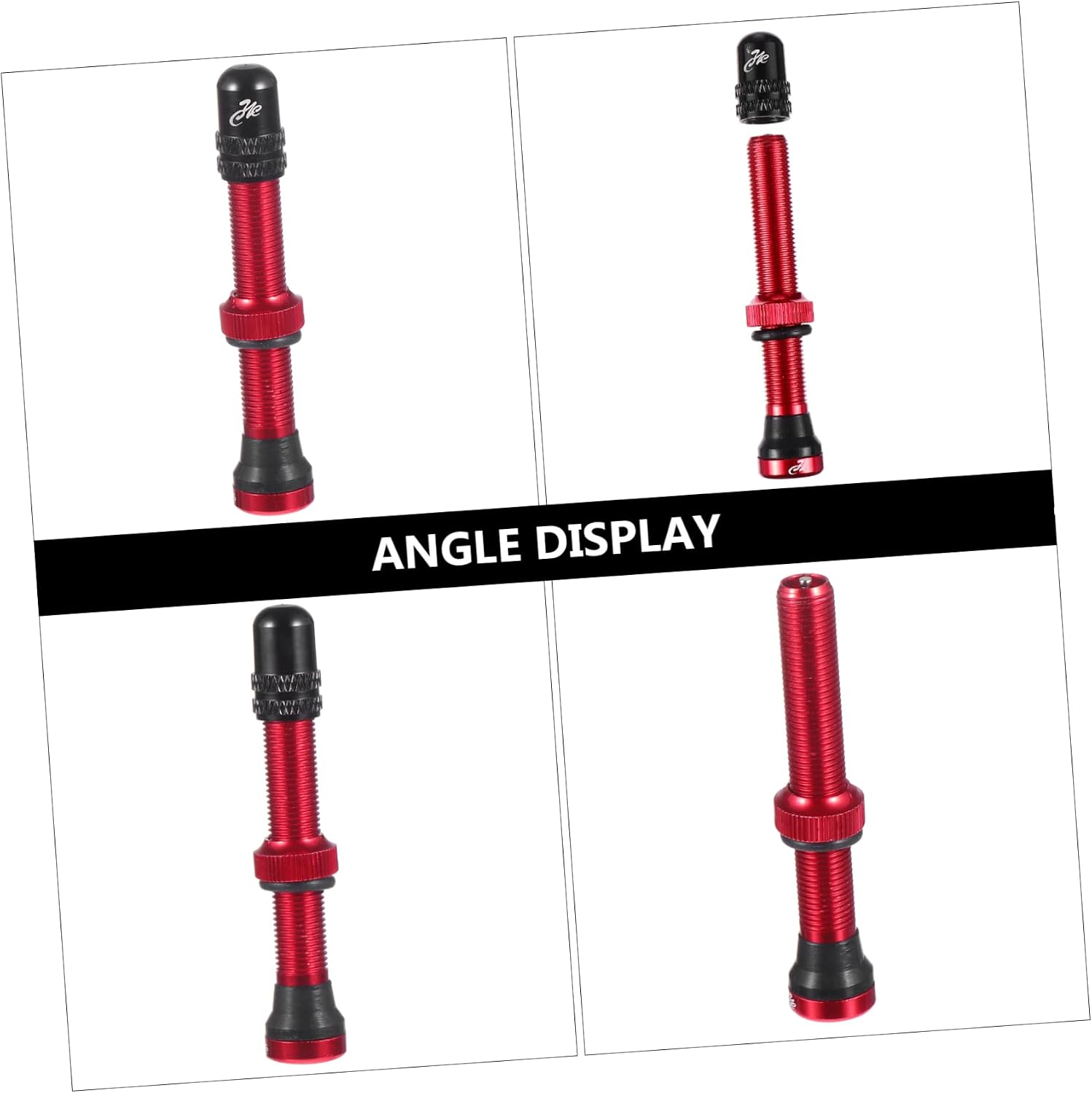 ABOOFAN Aluminum Alloy Tire Stem 60mm for Tubeless Bike Air Valve Accessory for Cycling Compatible Mountain and Road Bikes
