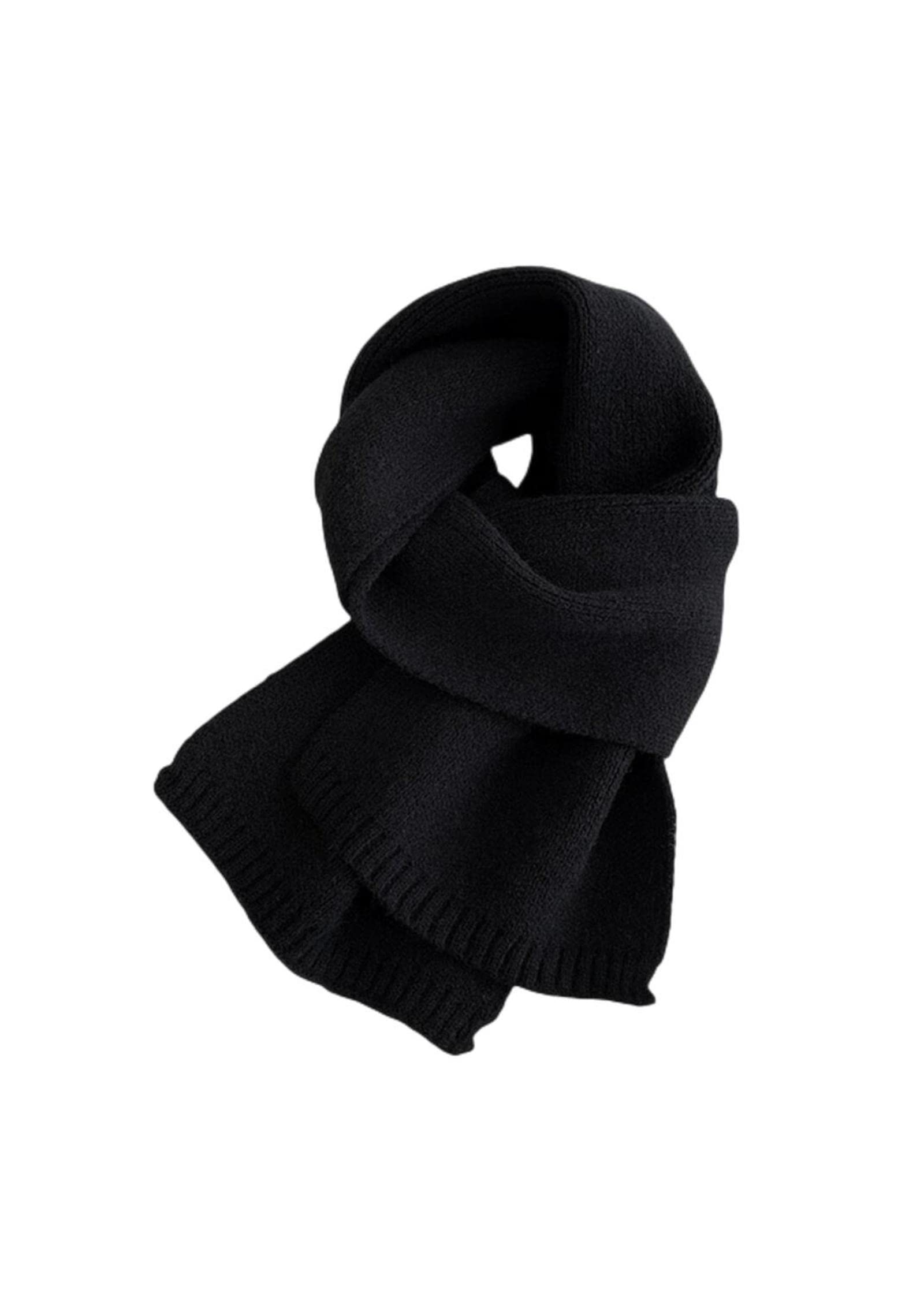 Bufandas De Punto Mujeres Autumn Invierno Color Sólido Bufanda Slim Tecklefief Suave Marrón Blanco Tibio Tibio Cuello De Lana Pashmina Chal