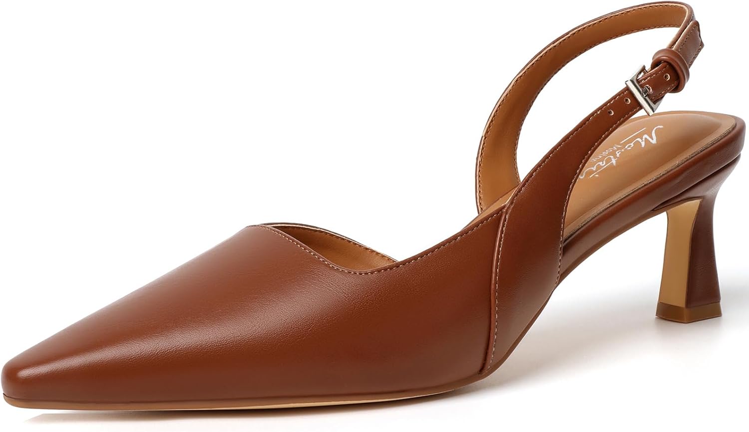 Mostrin Kitten Heels for Women Slingback Pointed Closed Toe Heels Women's Pumps Shoes for Wedding, Party, Commuting