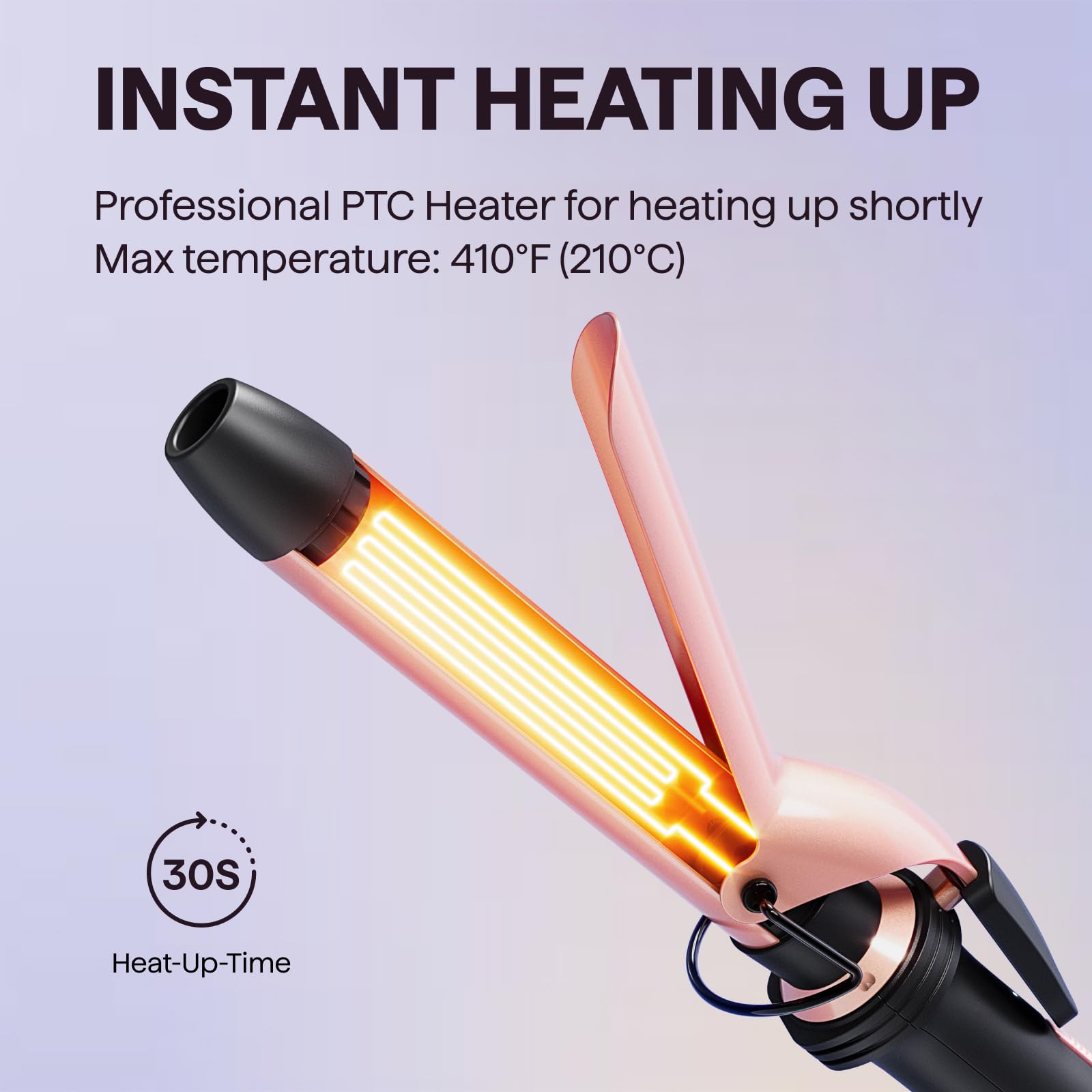 Wavytalk 5-in-1 Interchangeable Ceramic Curling Wand Set