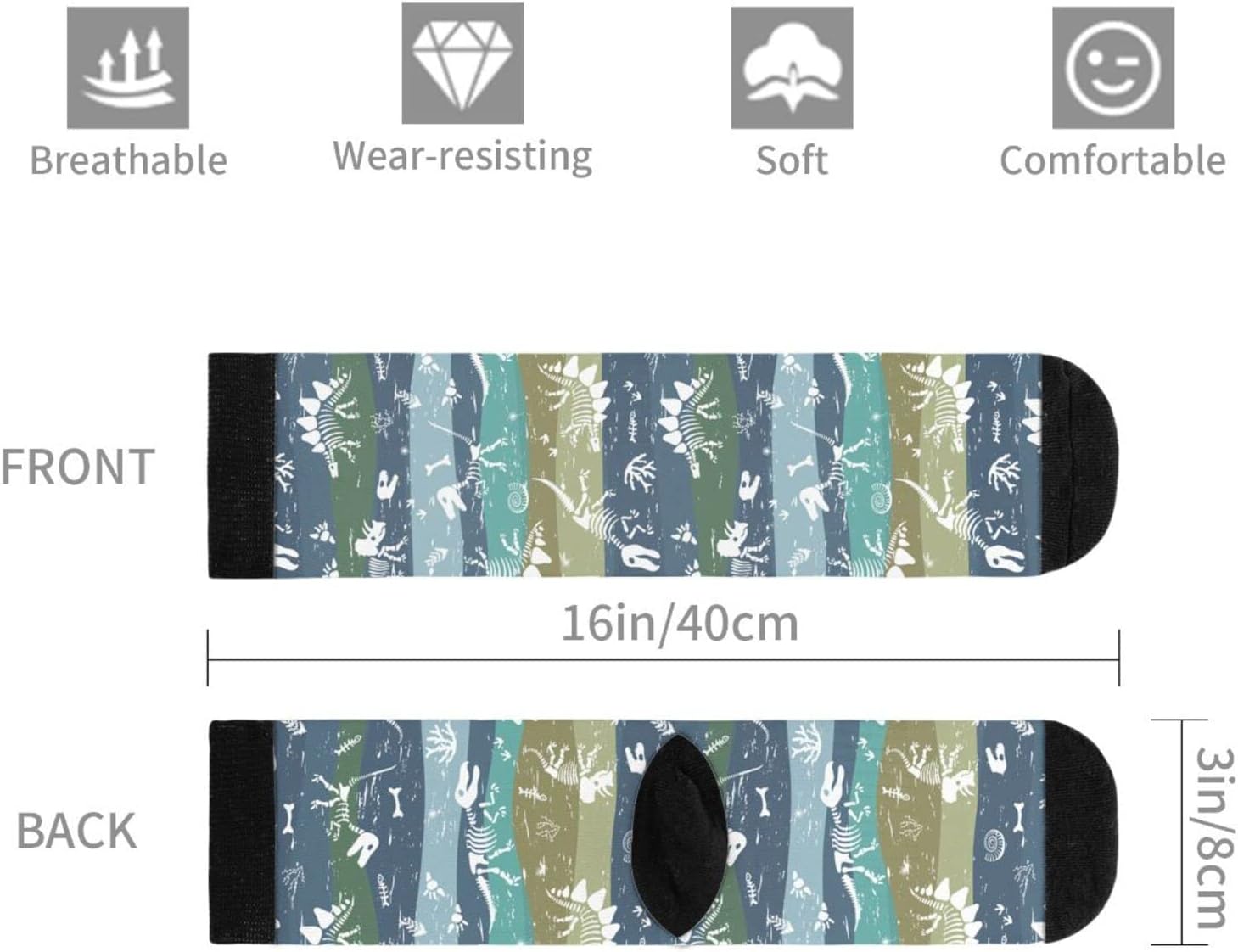 Novelty Crew Socks Casual Socks Mid Calf Socks For Women Men - Image 4