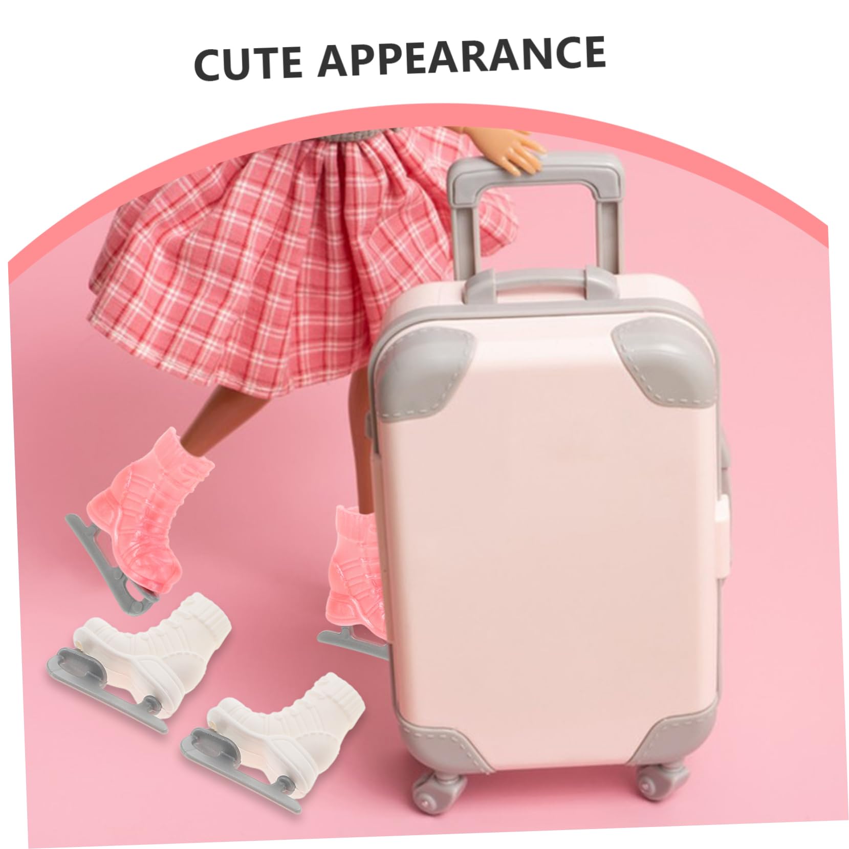 YARNOW Pattini da ghiaccio in miniatura per bambole 4 paia di plastica accessori fai da te decorazioni fai da te giocattoli per ragazzi e ragazze decorazione domestica forniture per la fabbricazione