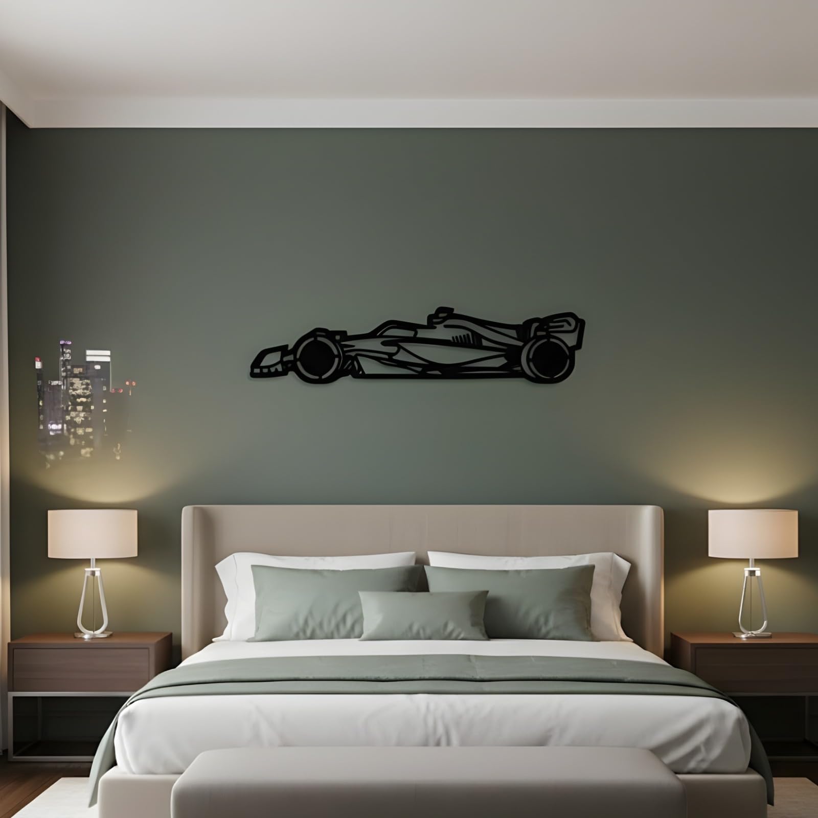 MECC Formula 1 Racing Car Metal Wall Art – Modern F1 Car Silhouette Wall Decor for Living Room, Office, Man Cave & Garage (24 inch)-image-23