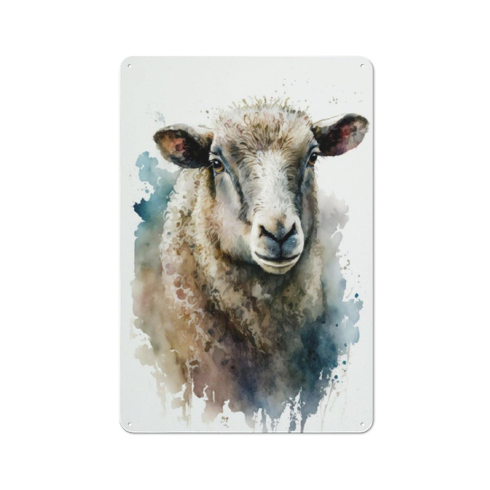 Junmoney Sheep Vintage Metal Sign 30X20cm For Guest Room Or Hallway, Suited To Guest Room Decorators