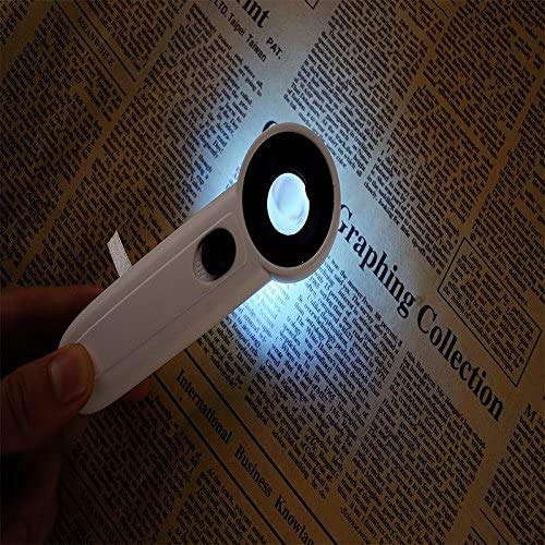 Jewelry Loupes,30X40X60X Loupe Magnifier Series ,Portable Foldable Bright Led Light Jewelry Magnifier With Led Magnifying Eye Loop Stand For Gems, Jewelry, Coins, Stamps, Etc(Batteries Included) #TOP4