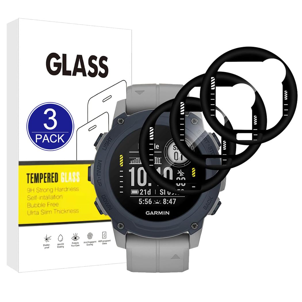 Pack 3 Protecteurs D'écran Verre Trempé Pour Garmin Descent G1 – Anti-rayures, 3D Incurvé, Haute Définition - 2