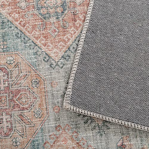 Decomall Shmily Vintage Medallion Runner Rugs Traditional Carpet (2' X 5', Blue) #TOP5