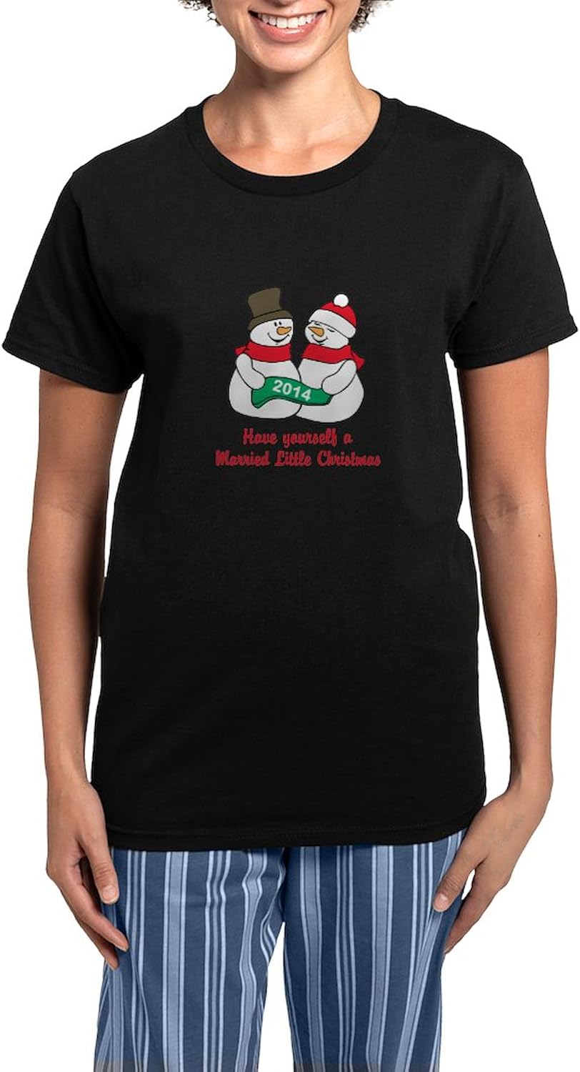 CafePress Christmas Newlyweds Pajamas Womens Novelty PJ Sleepwear