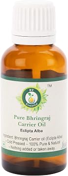 R V Essential Bhringraj Oil | Eclipta Alba | 100% Pure Natural | Cold Pressed | Bhringraj Hair Oil | for Hair, Scalp, Strengthens Repairs Damaged Hair, Skin Care | Rare Herb Series | 10ml | 0.338oz