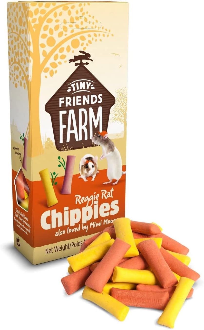 Sup-reme Tiny Friends Farm Treat Biscuits Hamsters Rats Gerbil Ferrets Guinea Pigs 120g (Reggie Rat Chippies)