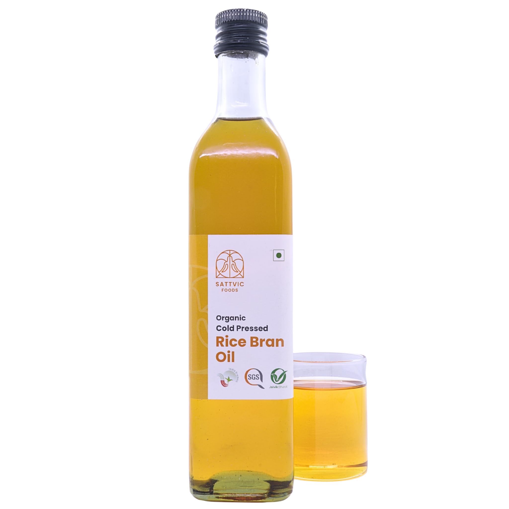 Sattvic Foods Rice Bran Oil (500 ml) | Certified Organic, Cold Pressed Oil | Low in Cholesterol & Trans Fat | Antioxidant-Rich & Heart-Friendly | High Smoke Point | Ideal for Frying, Sauteing & Baking (B0D5LNLYPJ) Amazon Price History, Amazon Price Tracker