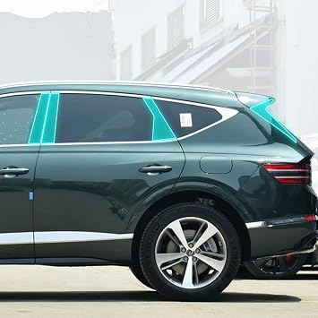 Car Exterior A/B Window Pillar Anti Scratch Transparent TPU Protection Film,for Genesis GV80 2022-2024