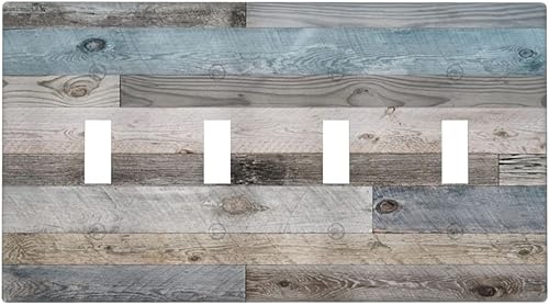 Miniatura 105 de Cubiertas de Interruptor de Luz de Palanca Simple con Diseño Abstracto de Sol Amanecer Retro, Placa Decorativa Arcoíris Atardecer de 1 Gang, Placa