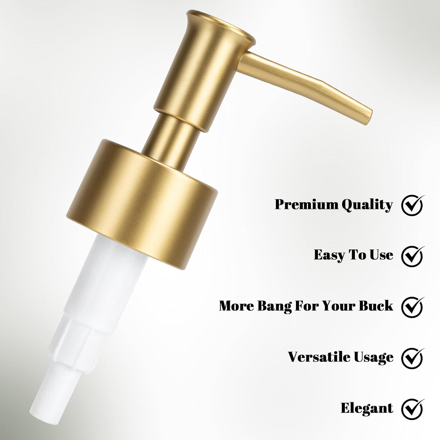 Plastic Soap Dispenser Pump Replacement for Standard 28/400 Thread Size for Your Lotion or Dish Soap Refill Dispenser Kitchen Bathroom 2 Pack(Gold) - Image 8