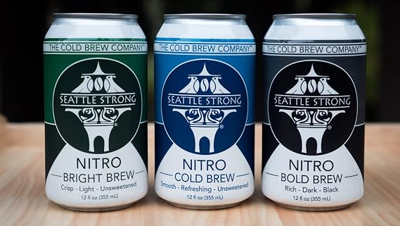 Seattle Strong Bright Nitro Cold Brew Coffee, 12 fl oz