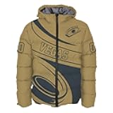 Firebian Men Hockey Power Personalized Puffer Jacket Plus Size Apparel Down Jacket Custom Name Number & Logo City