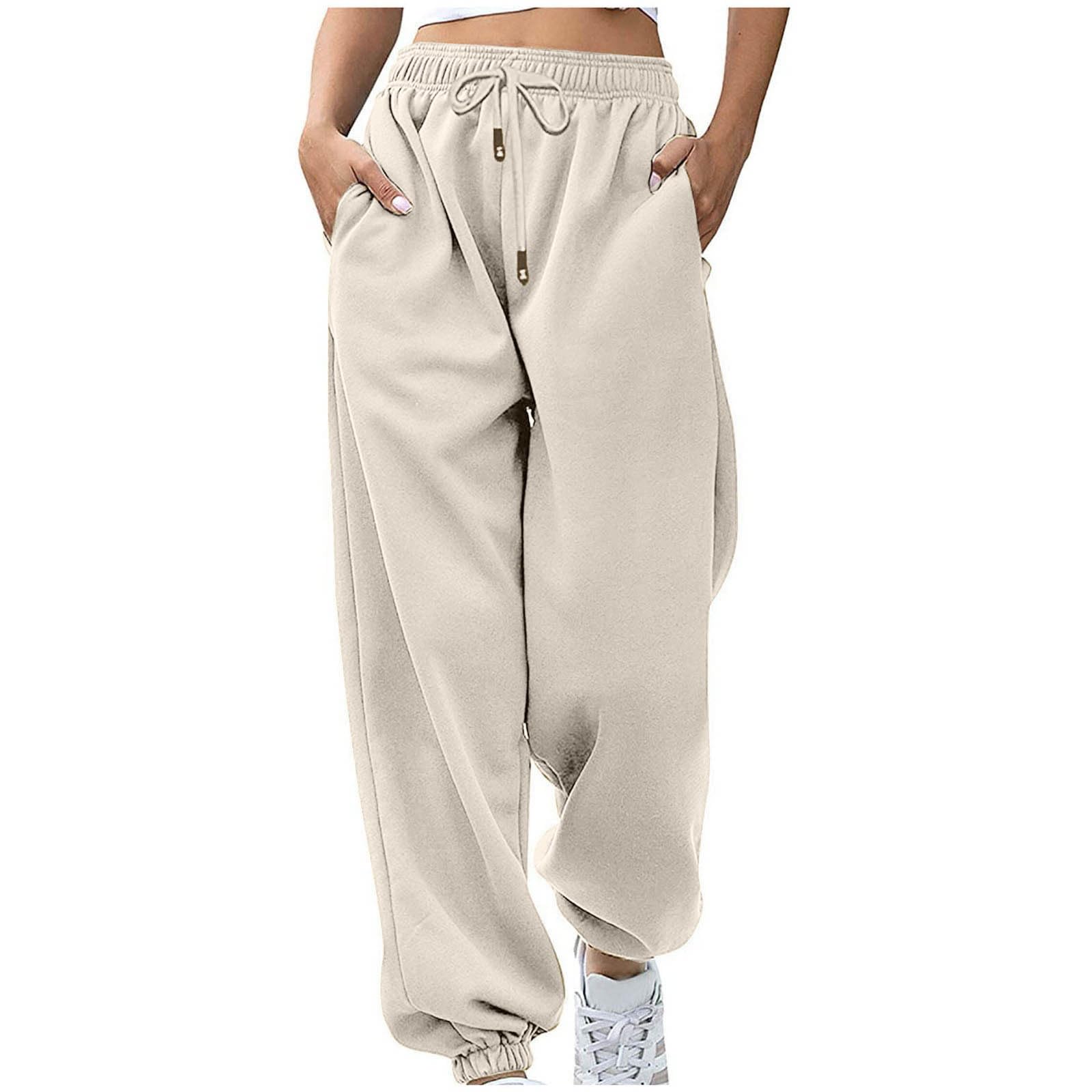 Womens Sweatpants Baggy Sweatpants Joggers High Waisted Sport Active Workout Jogger Pants with Pocket Trousers