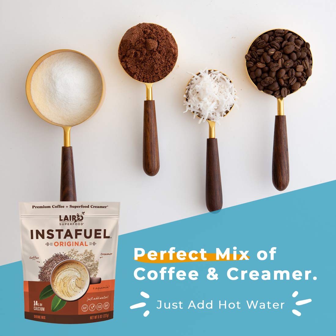 Buy Laird Superfood Instant Latte 100 Arabica Coffee with Original