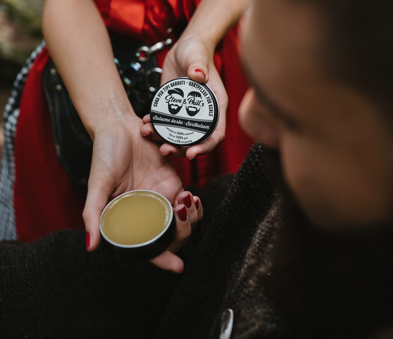 Steve & Phill's Balsamo barba, 50ml - Balsamo per la cura della barba a base di cera d'api, olio di jojoba e olio di pino mugo per una barba liscia e morbida - Qualità artigianale Made in Alto Adige