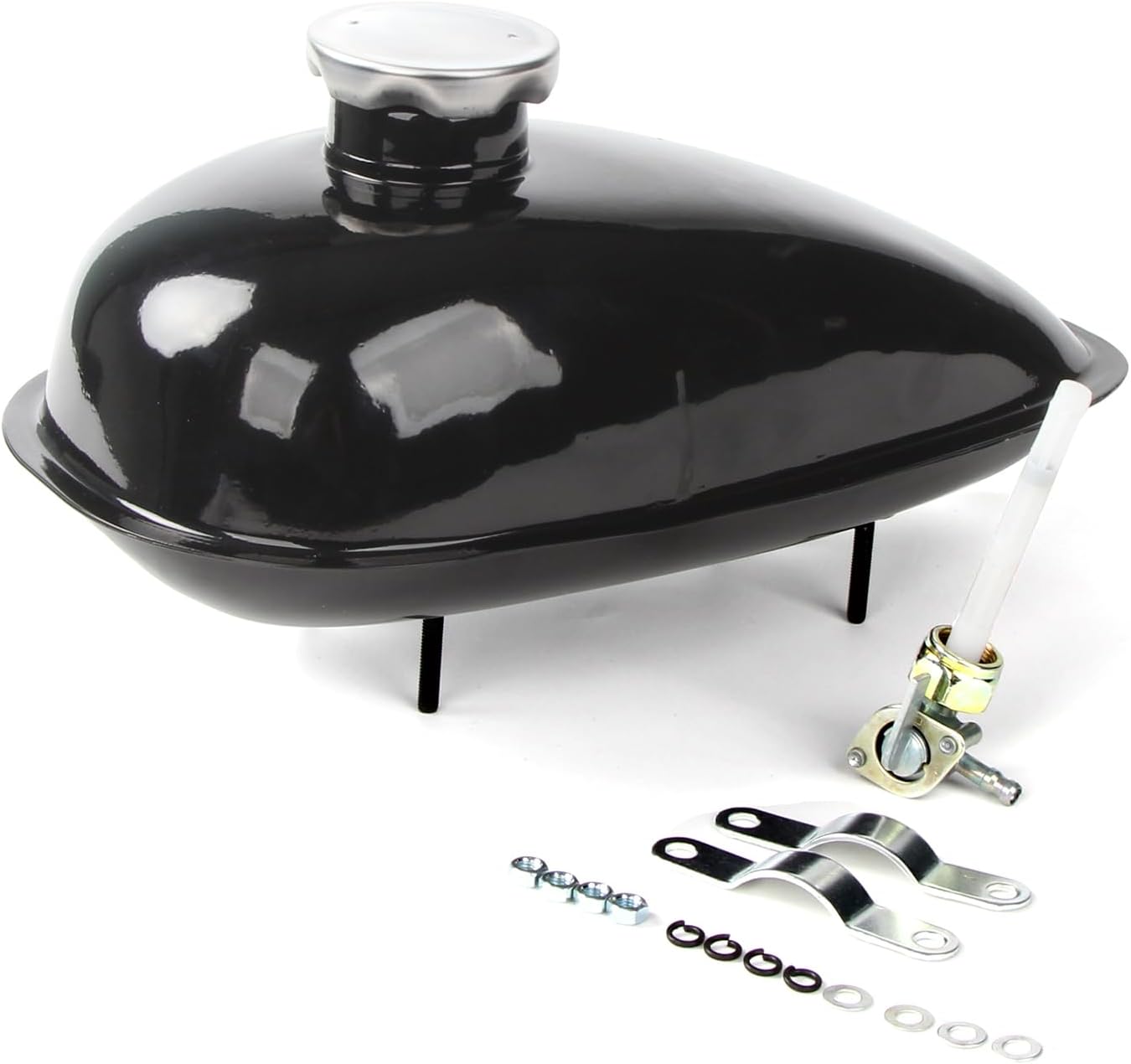 Bicycle Gas Tank, Petcock Cap For 49cc 60cc 66cc 80cc Motorized Bicycle Bike 2L