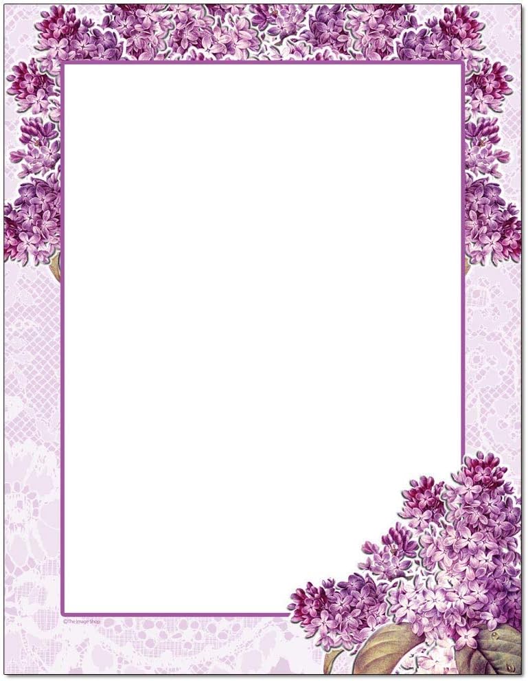 Granny's Lilacs Letterhead Laser & Inkjet Printer Paper (100 Sheets)