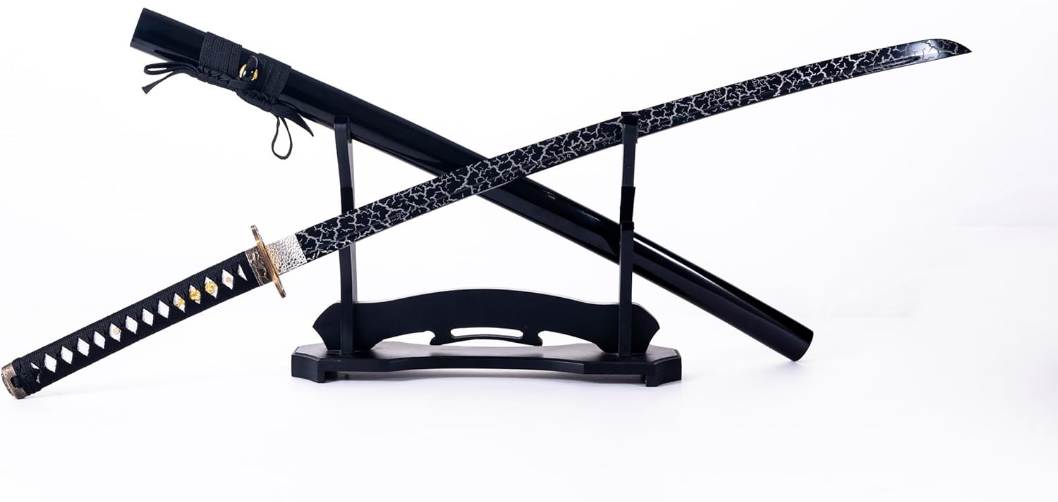 Katana Sword, Handmade Full Tang Real Sharp, Alloy Tsuba Japanese Samurai katanas(High Carbon Steel 1060) 40-Inch