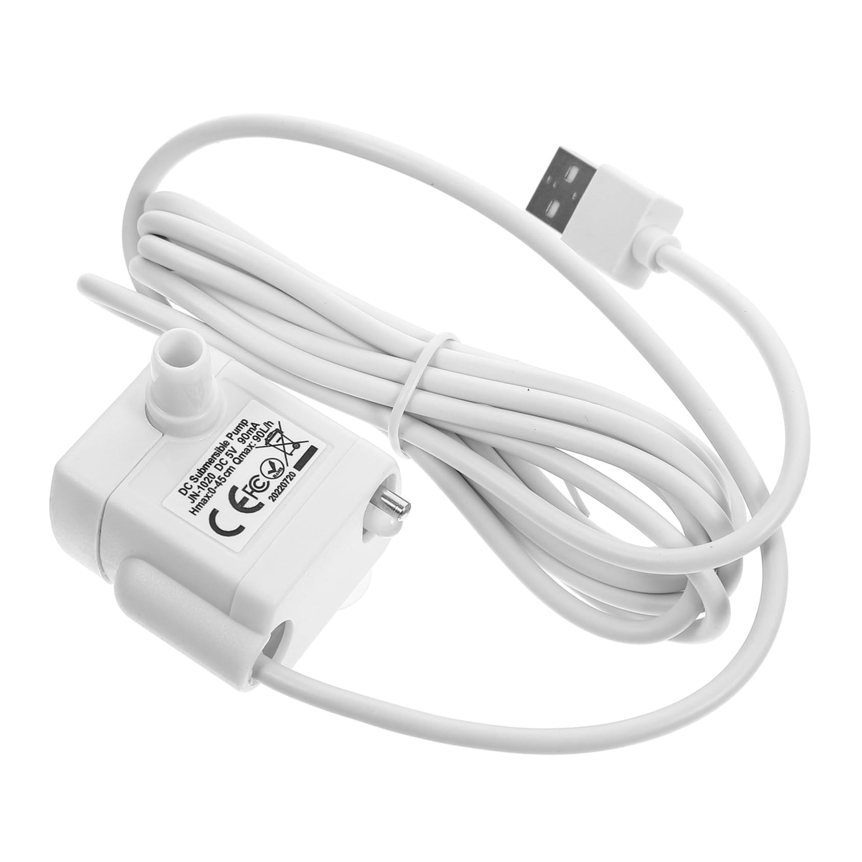 Bomba de Repuesto Sumergible para Bebedero de Gatos Abs Blanco | 5v 1a, Cable USB Incluido, para Fuente de Agua de Mascotas y Uso en Hogares o Tiendas