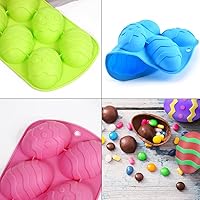 Vista 4 de Maxin Juego de 3 moldes de silicona para huevo, 6 moldes de chocolate de Pascua, molde antiadherente de grado alimenticio para hacer