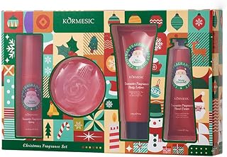 Holiday Gift Set of 5 Scented Hand Creams - Moisturizing Christmas Gifts for Women, Girlfriend, BFF Luxurious Hydration, Natural Fragrance, Elegant Packaging for Halloween Christmas (Christmas 2)