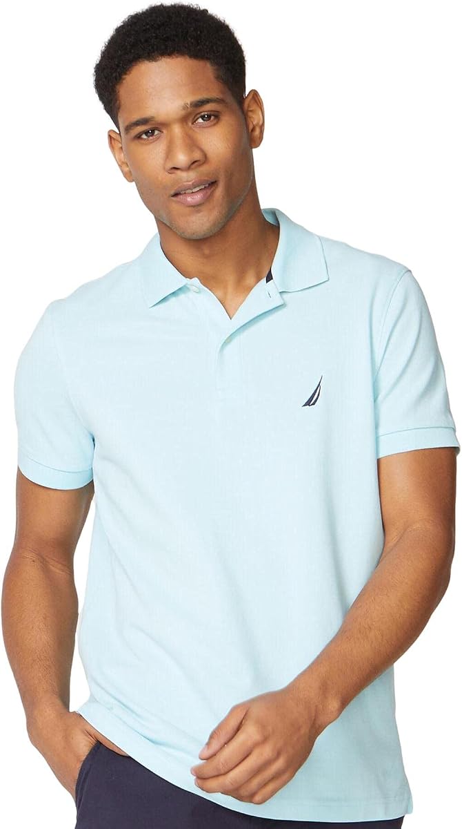 Men's Classic Fit Short Sleeve Solid Soft Cotton Polo Shirt