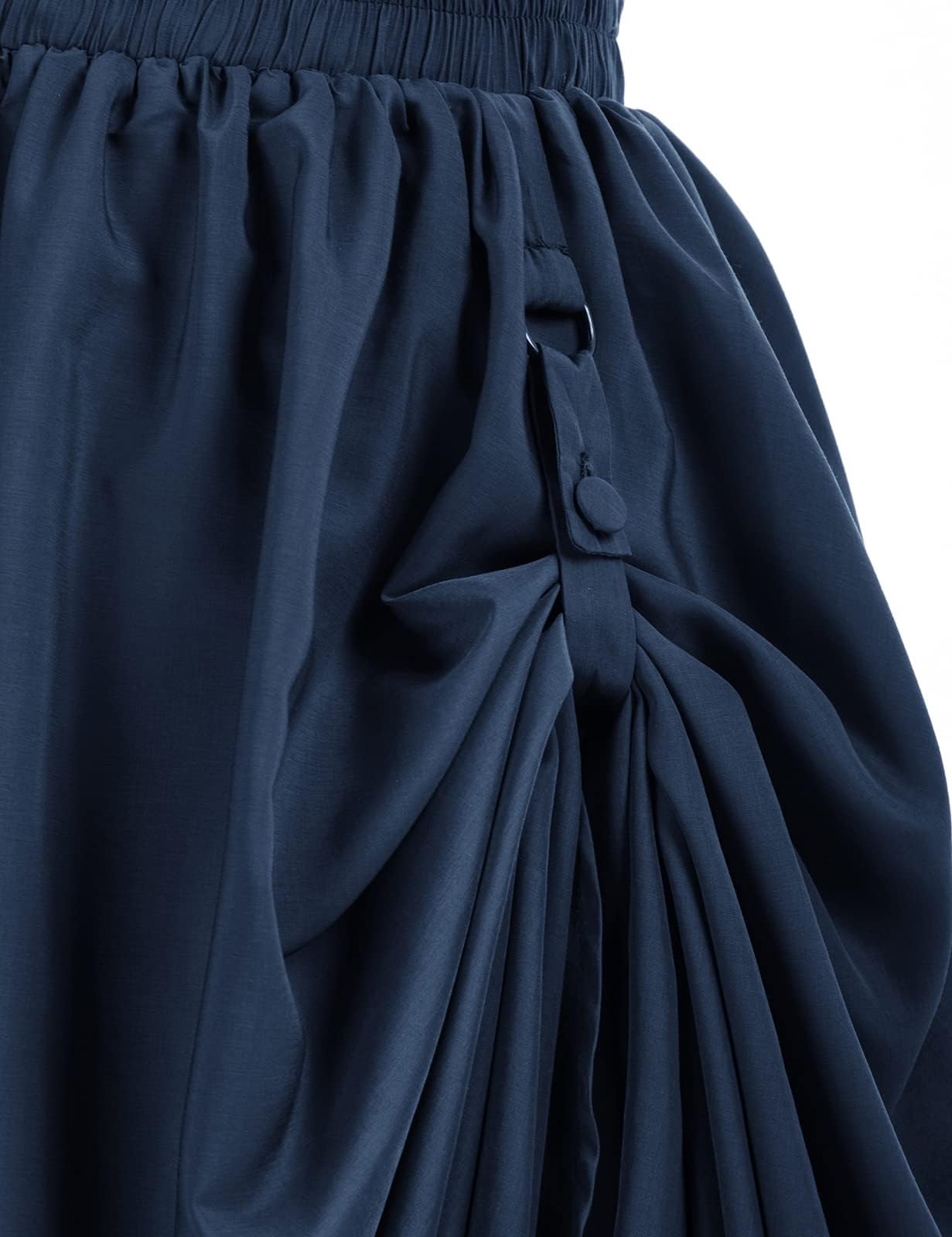 CAMDOM Jupe Renaissance médiévale à Taille élastique pour Femme - Jupe trapèze Double Couche en Dentelle - Longue Robe Victorienne
