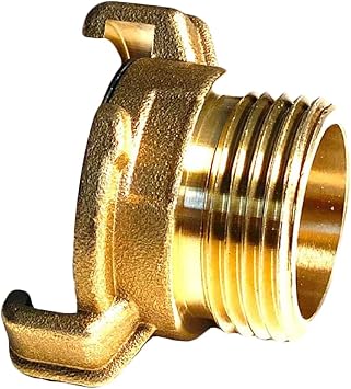 Underhill Quick Connect Garden Hose Fitting, Connector, Heavy-Duty, Solid Brass, 1 Inch Male Hose Thread, A-BQ10M