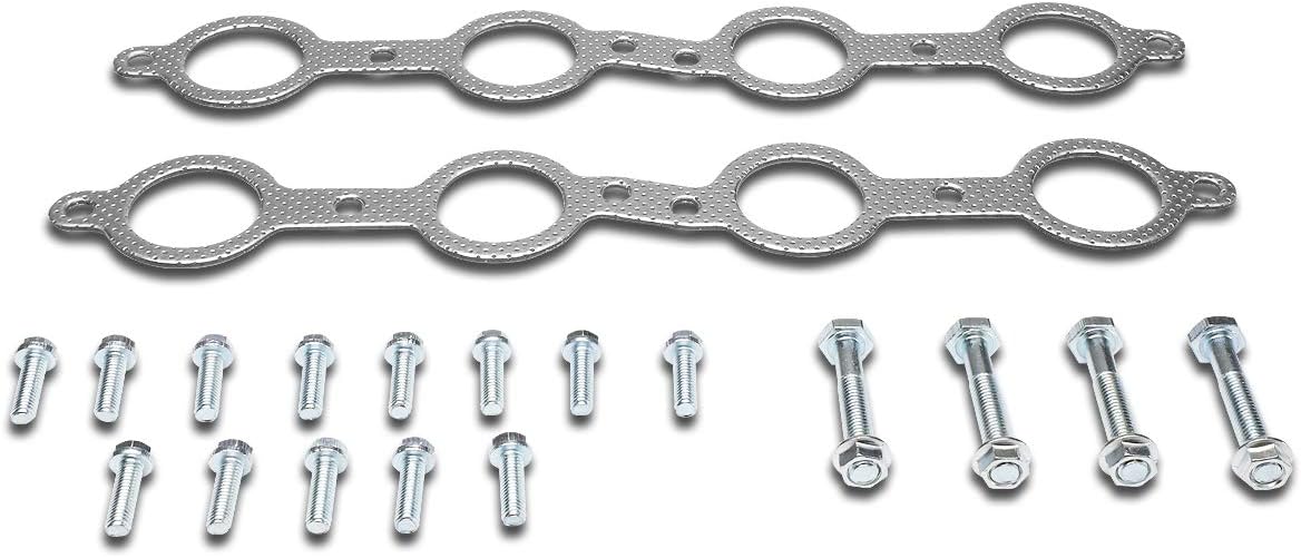 DNA Motoring GKTSET-CC97-C5-T8 Aluminum Exhaust Manifold Header Gasket Set Replacement