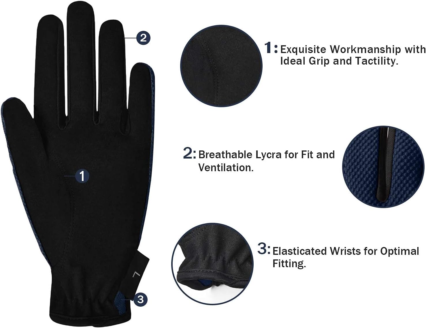 ChinFun Kids Horse Riding Gloves Equestrian Horseback Gloves for Youth Children Boys Girls Outdoor Biking Cycling Running : Sports & Outdoors