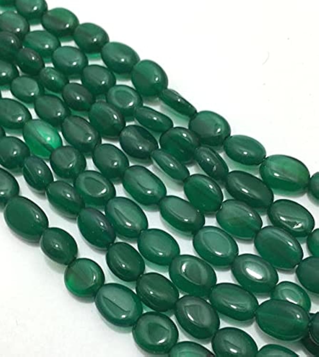 Cuentas de ónice verde natural LKBEADS para evitar roturas en joyería artesanal