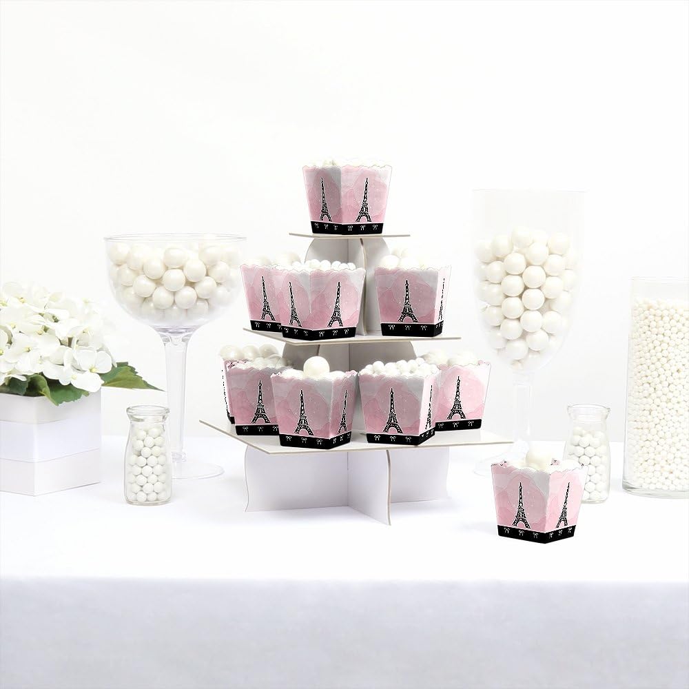 Big Dot of Happiness Paris, Ooh La - Party Mini Favor Boxes Paris Themed Baby Shower or Birthday Treat Candy Set 12