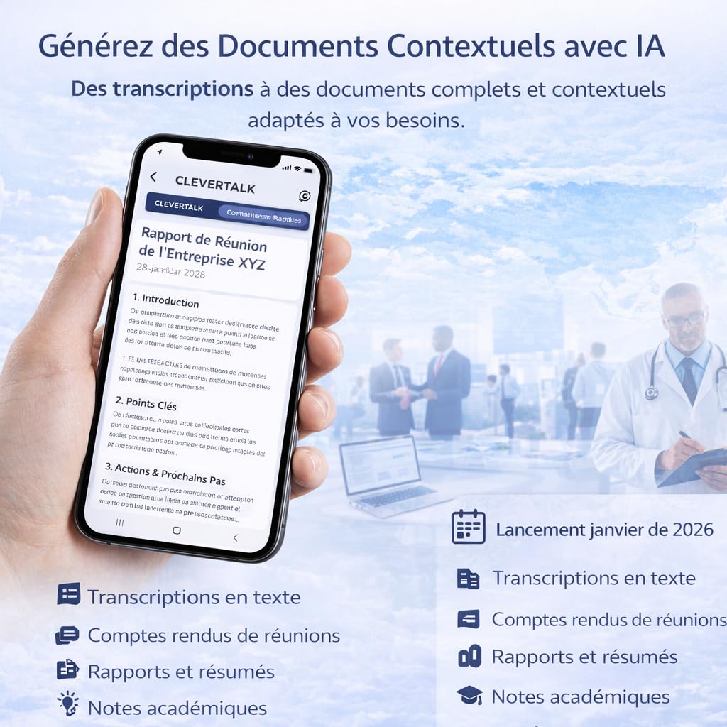 CleverTalk Heart Enregistreur Vocal avec IA | Activation Vocale | App Mobile, Mac, Windows et Web | Cloud Européen RGPD | 64GB | Audio HD 1536kbps | USB-C