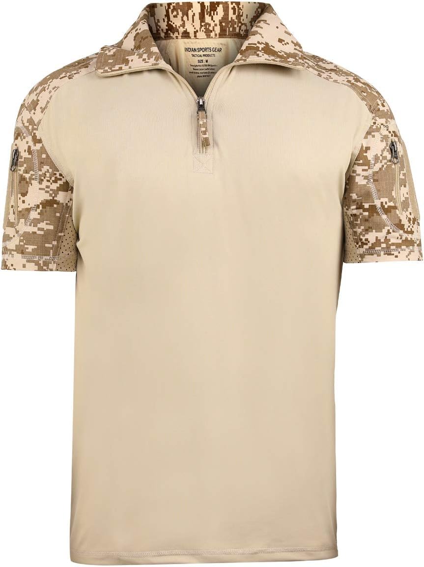 INDIAN SPORTS GEARMen's Desert Digital Half Sleeves Laser Cut (Desert Beige)