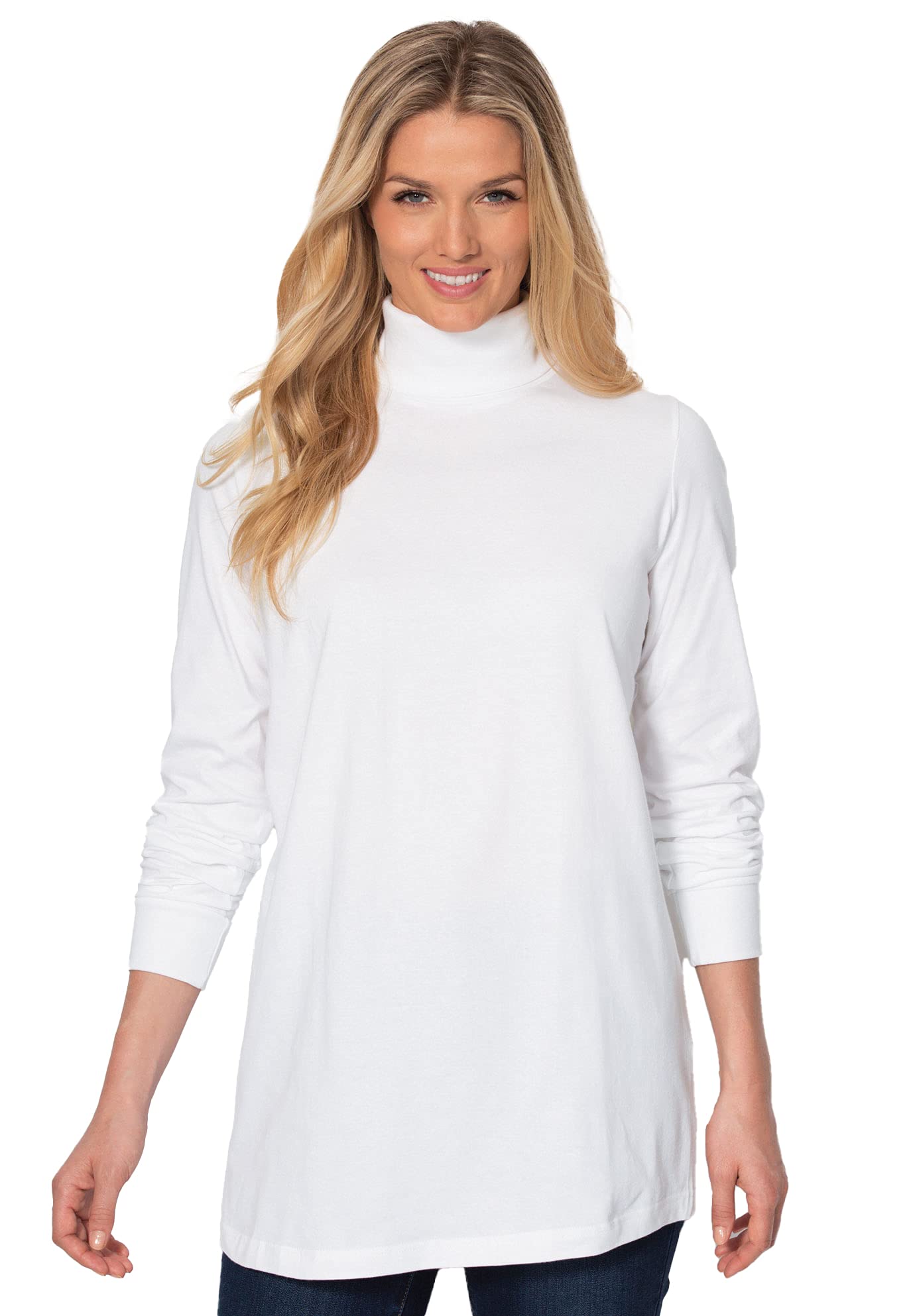 Woman WithinWomen's Plus Size Perfect Long-Sleeve Turtleneck Tee