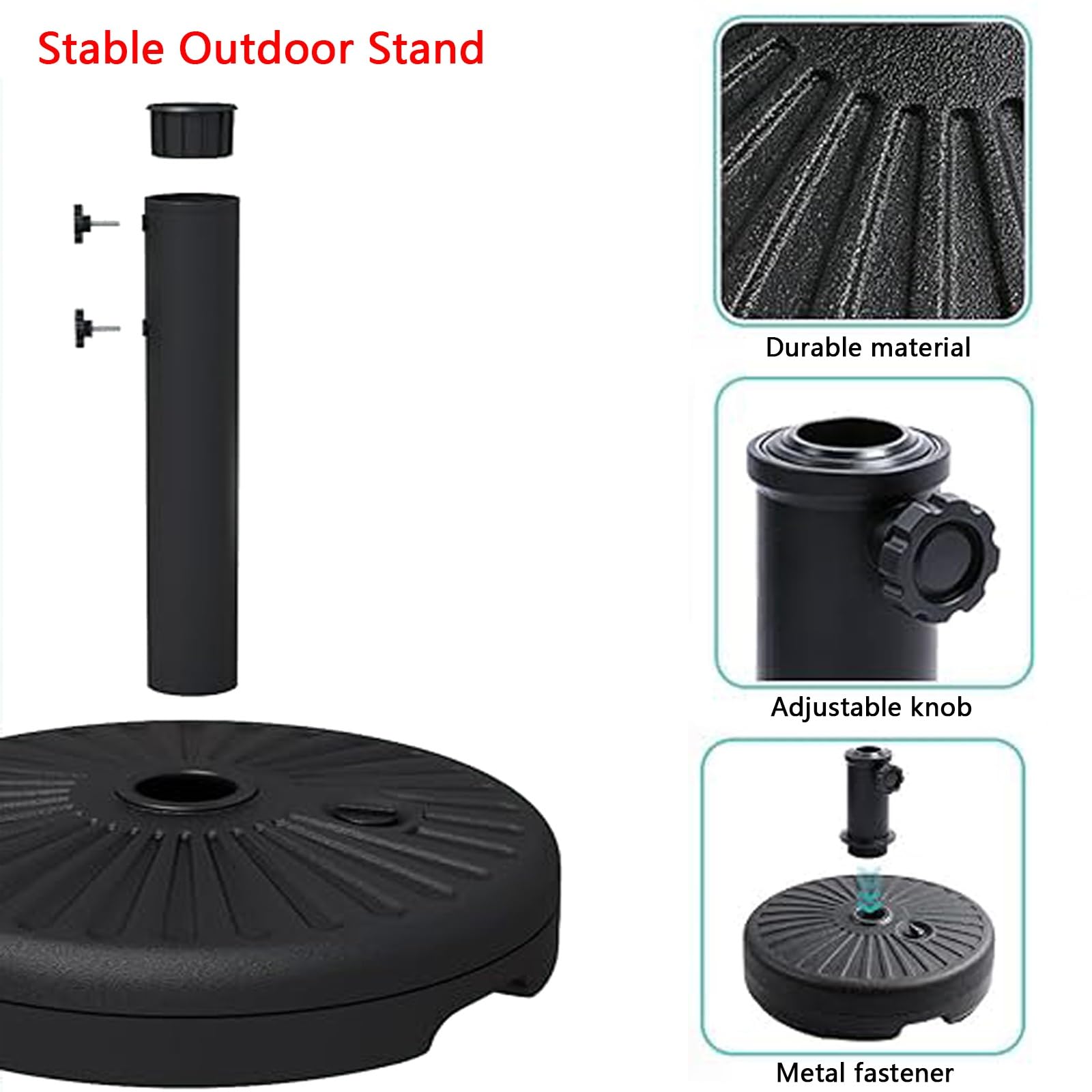 Questo Supporto per ombrellone con Serbatoio d'Acqua Circolare, Base per ombrellone da Esterno Resistente