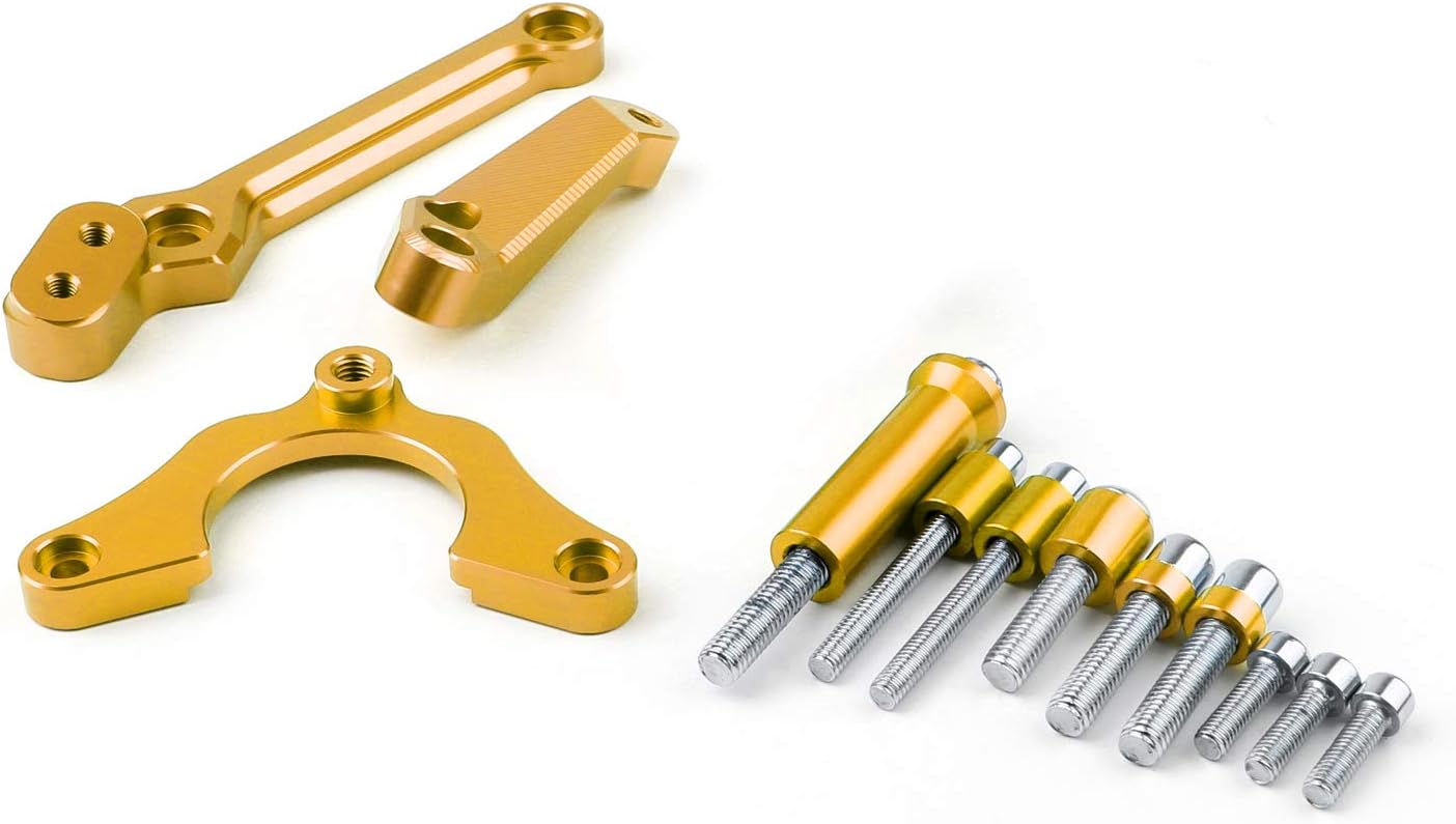 Areyourshop Motorcycle Steering Damper Mounting Stabilizer Adjustable fits for Kawasaki Z900 2017-2018