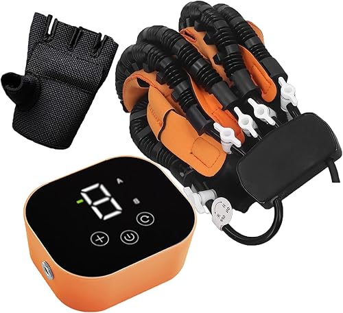 Miniatura 8 de (izquierda+derecha) Guantes de robot de rehabilitación de manos, ejercitador de mano ayuda guante robótico, hemiplejia accidente cerebrovascular