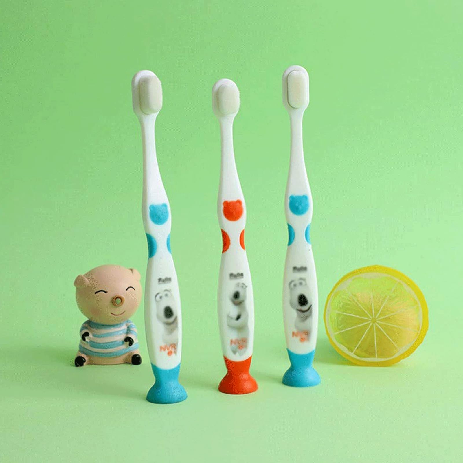 Cura Orale Spazzolino Nano per Bambini con 10000 setole, spazzolino Manuale per Gengive fragili, Confezione da 2 spazzolini per Bambini dai 2 ai 6 Anni Regalo