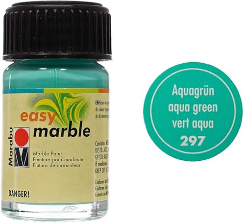 Miniatura 7 de Craft County Pintura de mármol  Pintura para cerámica, papel y vidrio  Crea manualidades multicolores únicas  Solo tienes que añadir agua (verde