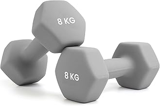 unycos - Neoprene Dumbbells 【Set of 2, 1-10 kg】Dumbbells, Non-Slip for Men and Women, Anti-Roll Design, Gym, Strength Training, Pilates, Gymnastics, Fitness Equipment for Home