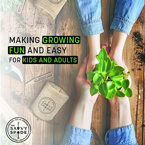 Tea Seeds Herb Garden Kit Indoor – Non-Gmo Heirloom Chamomile, Lavender, Mint, Lemon Balm Herbal Tea Seeds For Planting – Tea Making Kit W/ Soil Amendments, Markers, Infuser – Gardening Gifts #TOP3