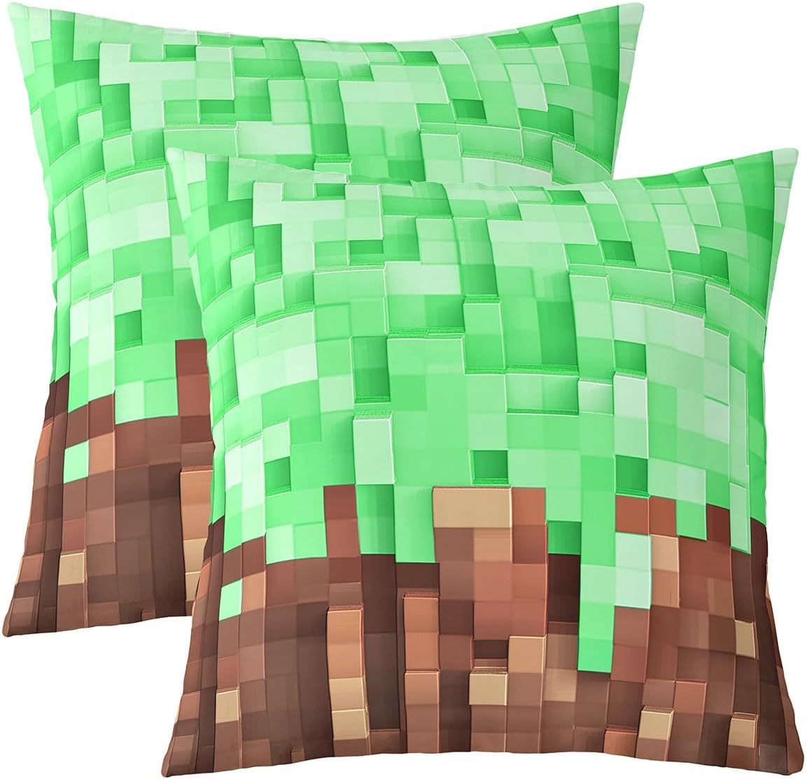 jejeloiu Pixel Throw Pillow Covers Set of 2 16"x16"